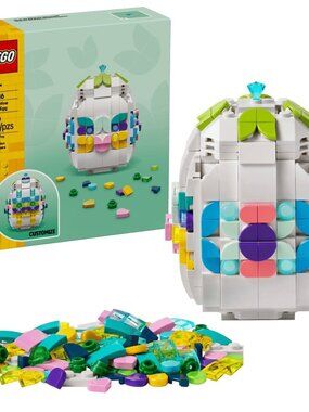 LEGO Decorative Easter Egg Building Toy, Easter Basket Gift for Kids, 40816